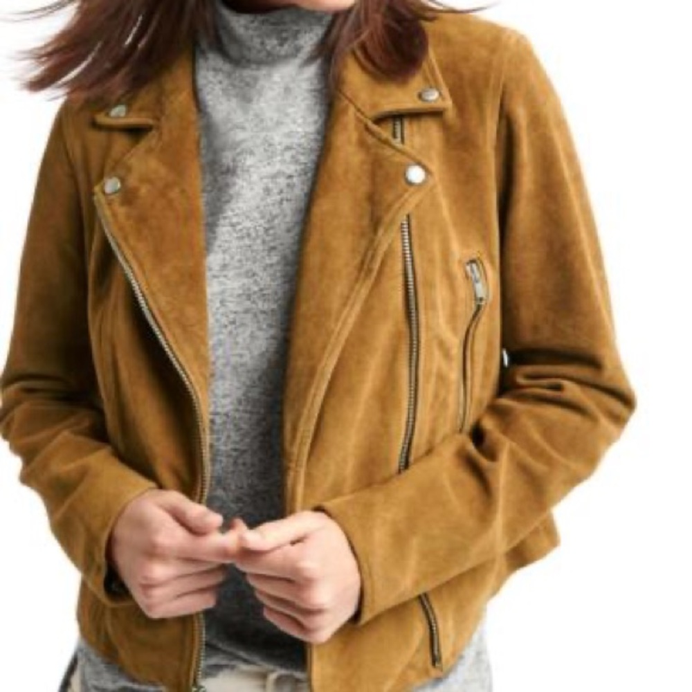 Gap Genuine Suede Biker Jacket